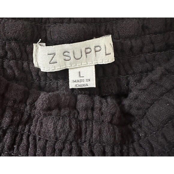 Z supply Mystic Kiara Guaze Jumpsuit Black Large - Picture 3 of 13